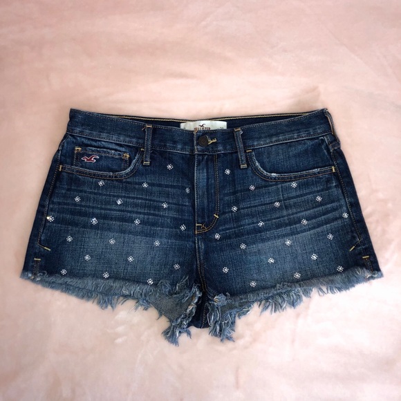 Denim Shorts with rhinestones (Hollister) - Picture 1 of 2